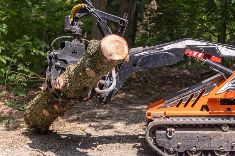 Heavy equipment used for large-scale commercial tree removal
